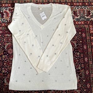 NWT J. Crew Polka Dot Sweater